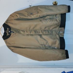 Bomber jacket ( tan/gold tone)